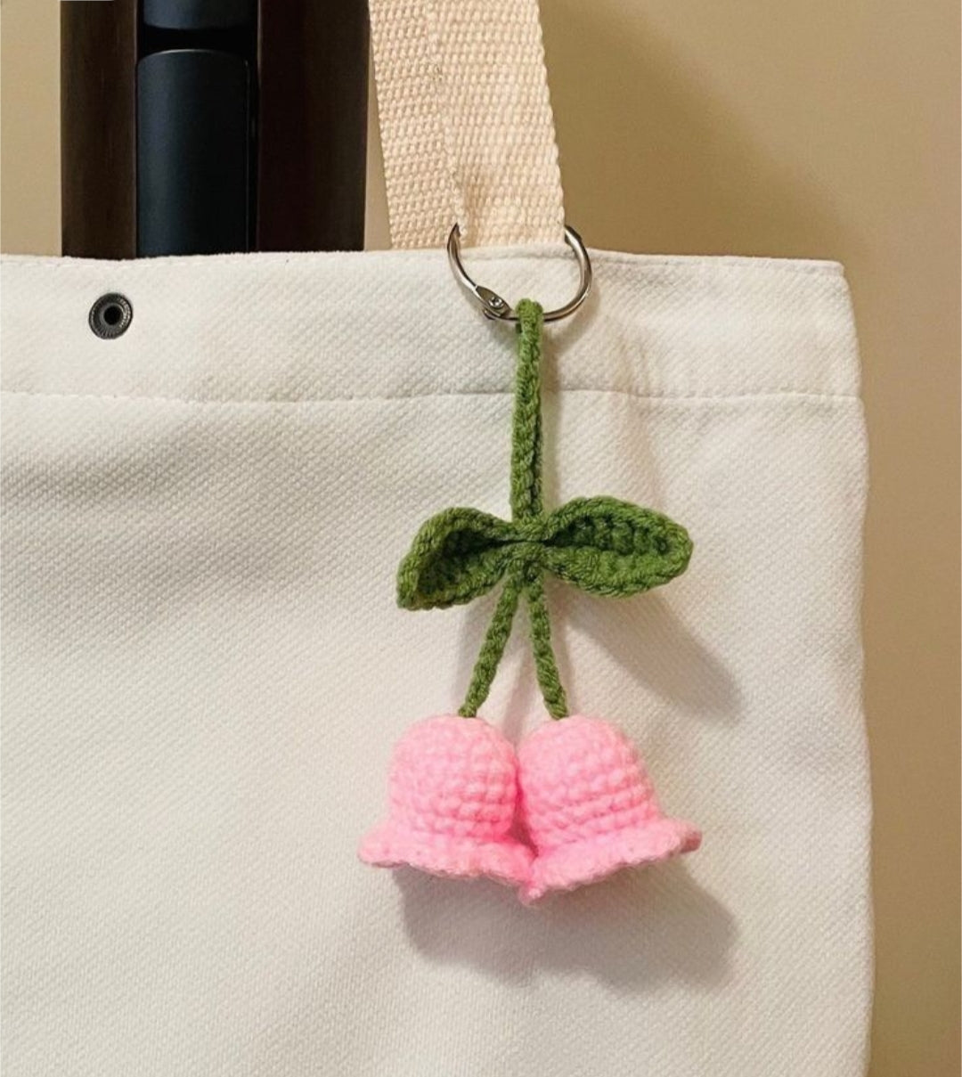 Handmade Crochet Bell Flower Bag Charm